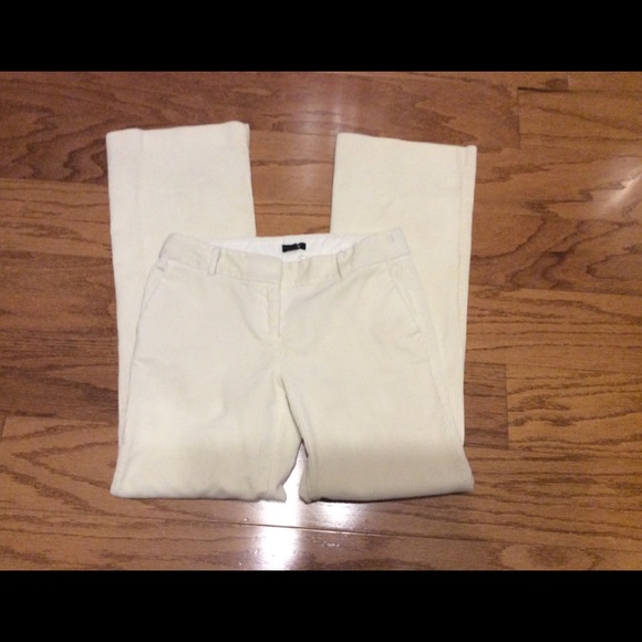 J. Crew Cords Size 4 Cream Straight Leg Low Fit Heavyweight All Cotton - Picture 2 of 5